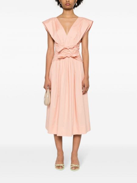 Dlouhé šaty s mašlí Philosophy Di Lorenzo Serafini růžové