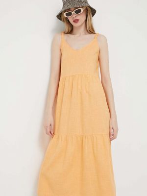Оранжевое платье миди Roxy