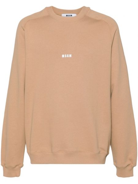 Baskılı sweatshirt Msgm kahverengi