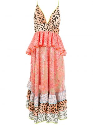 Κοκτέιλ φόρεμα με σχέδιο Olympiah πορτοκαλί