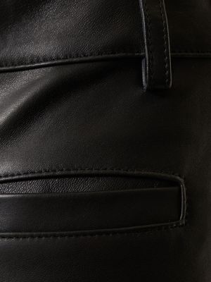 Kožené rovné kalhoty Giuseppe Di Morabito černé