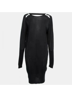 Jedwabna sukienka Balenciaga Vintage czarna