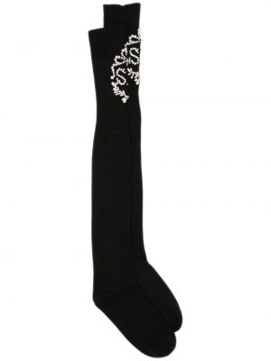 Памучни чорапи под коляното Simone Rocha черно