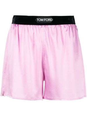 Satynowe szorty Tom Ford różowe