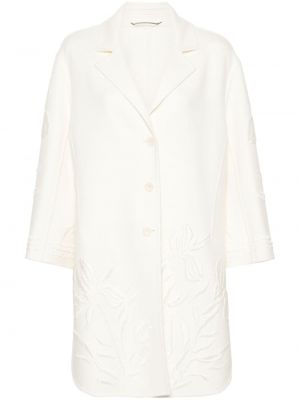 Φλοράλ παλτό Ermanno Scervino λευκό