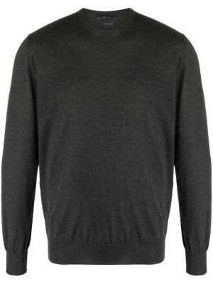 Pull en cachemire col rond Boggi Milano gris