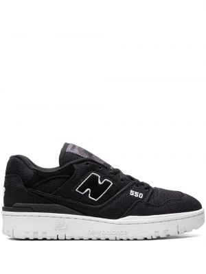 Szarvasbőr sneakers New Balance 550 fekete