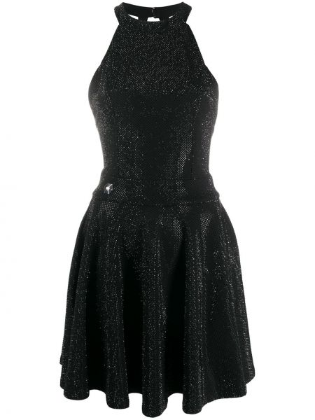 Mini vestido de cristal Philipp Plein negro