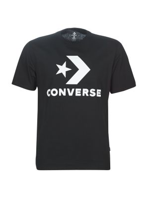 Tričko s krátkými rukávy s hvězdami Converse černé