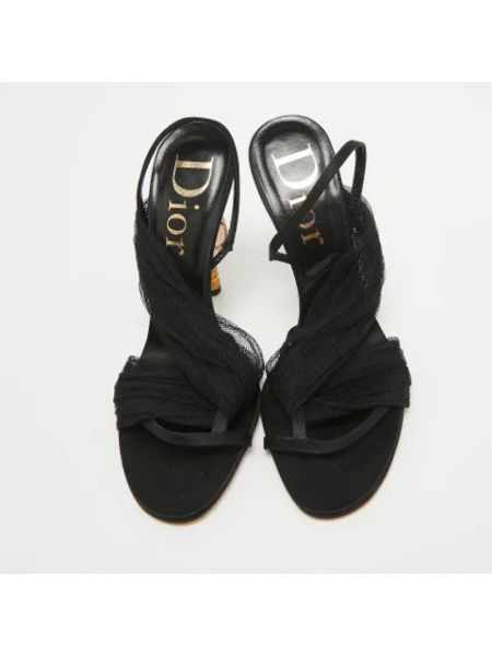 Sandalias de malla Dior Vintage negro