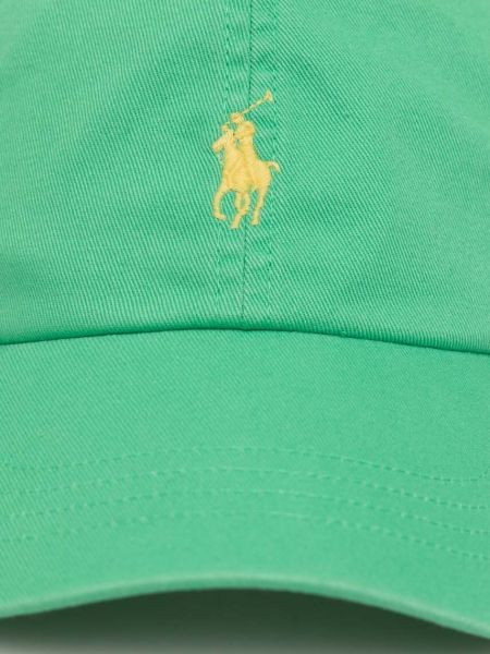 Czapka z daszkiem bawełniana Polo Ralph Lauren zielona
