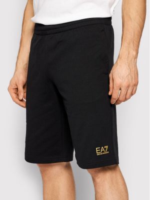 Priliehavé teplákové nohavice Ea7 Emporio Armani čierna