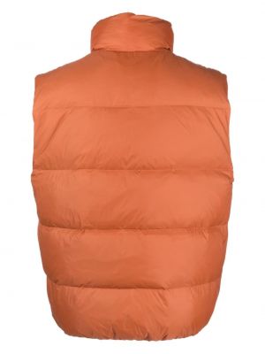 Péřová prošívaná vesta na zip Calvin Klein Jeans oranžová