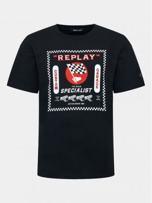 Тениска Replay черно