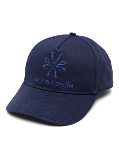 Haftowana czapka z daszkiem bawełniana Jacob Cohen