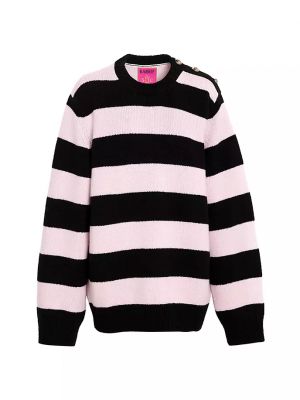 Кашемировый свитер в полоску Barrie розовый