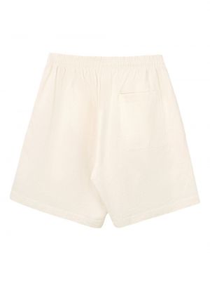 Shorts brodeés en coton Sporty & Rich blanc