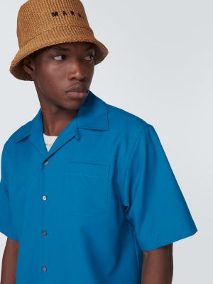Camisa de lana Marni azul