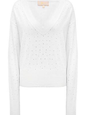 Кашемировый шелковый пуловер Yana Dress белый