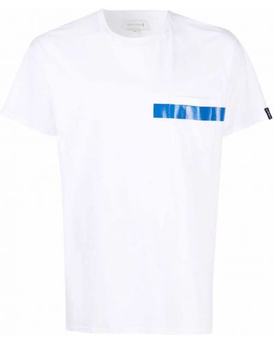 Svītrainas kokvilnas t-krekls Mackintosh balts