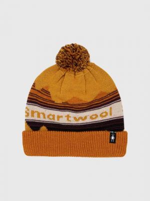 Шерстяная шапка Smartwool оранжевая