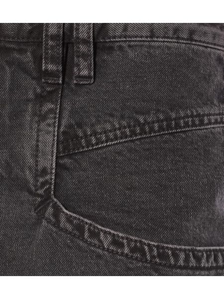 Proste jeansy z wysoką talią Isabel Marant czarne