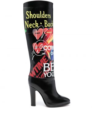 Kotníkové boty s potiskem Vivienne Westwood černé