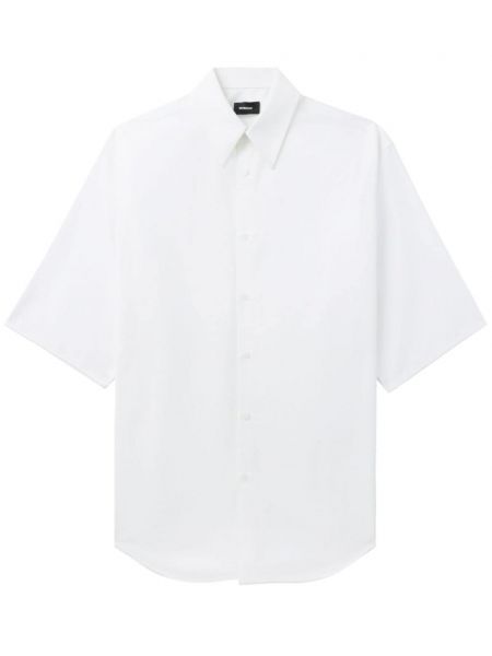 Βαμβακερό πουκάμισο σε φαρδιά γραμμή We11done λευκό