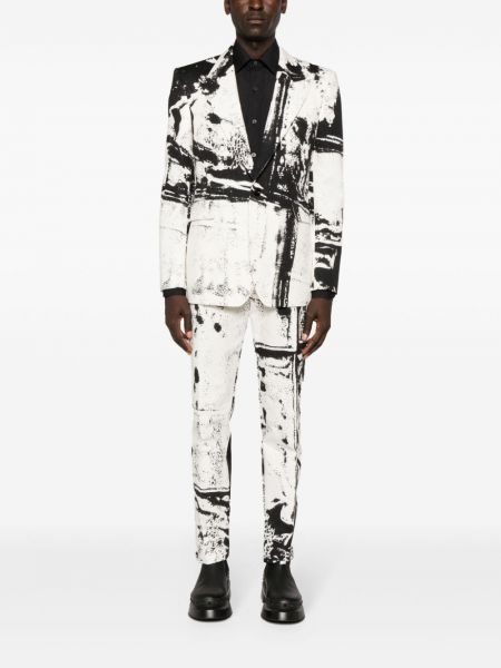 Bavlněné sako s potiskem s abstraktním vzorem Alexander Mcqueen