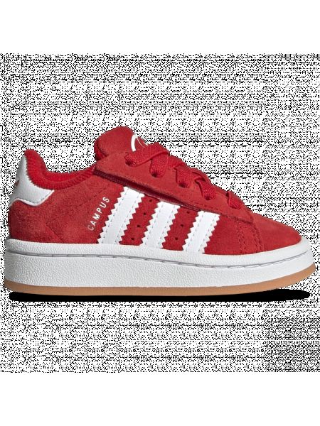 Chaussures de ville en cuir Adidas rouge