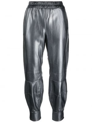 Kožené sportovní kalhoty Bcbg Max Azria šedé