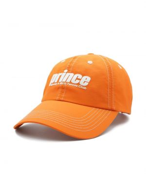 Raštuotas kepurė su snapeliu Sporty & Rich oranžinė