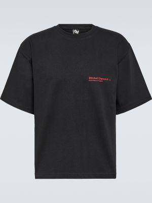 Camiseta de algodón de tela jersey Gr10k negro