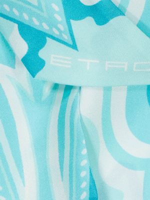 Fular de mătase cu imagine Etro albastru