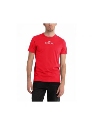 T-shirt aus baumwoll Replay rot