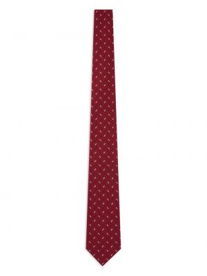Žakardinis šilkinis kaklaraištis Emporio Armani raudona
