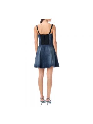 Mini vestido con corazón Dolce & Gabbana azul