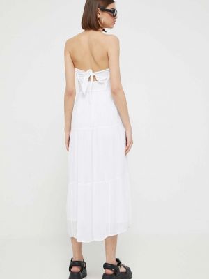 Midi šaty Hollister Co. bílé