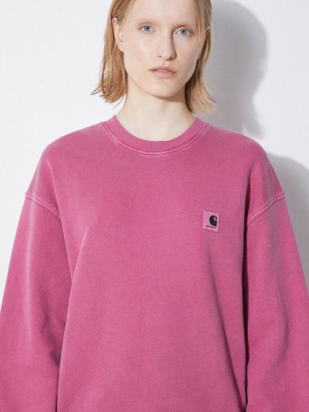 Βαμβακερή μπλούζα Carhartt Wip ροζ