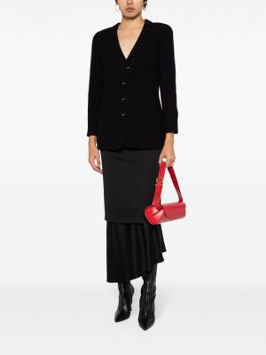 Veste en tweed Chanel Pre-owned noir