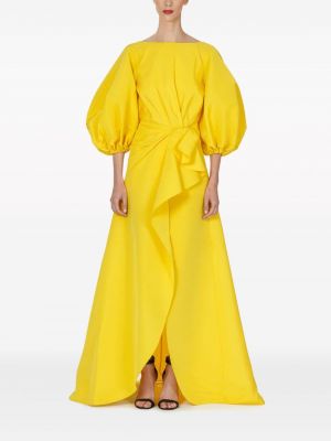 Jedwabna sukienka wieczorowa Carolina Herrera żółta