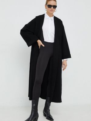 Черное шерстяное пальто By Malene Birger