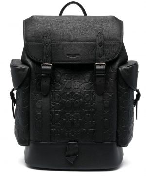Kožený batoh Coach - čierna