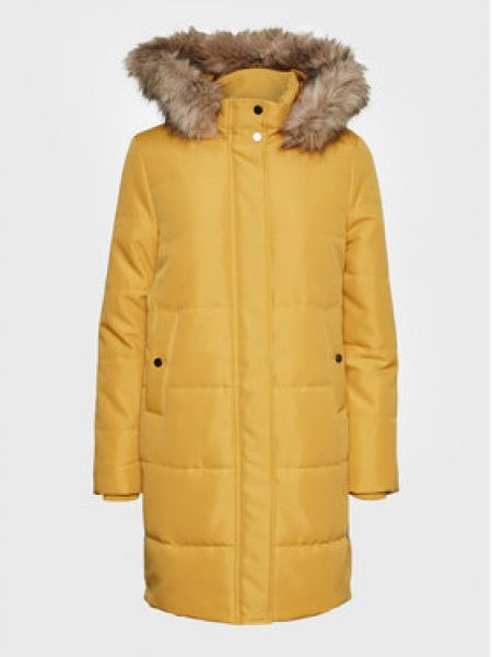 Prošívaný zimní kabát Vero Moda žlutý