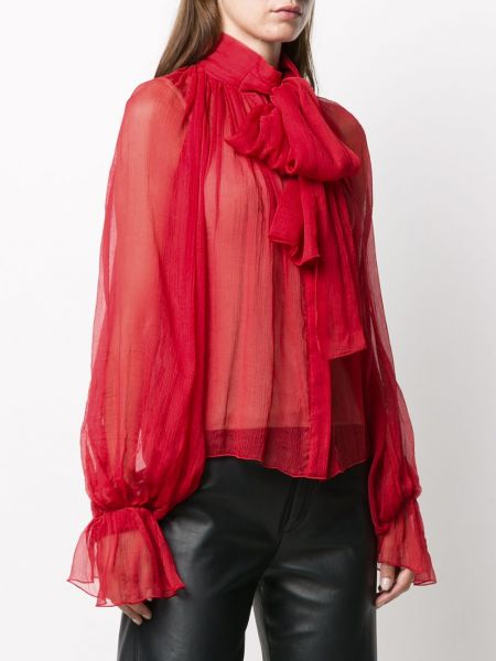 Bluzka szyfonowa Atu Body Couture czerwona