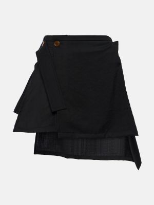 Mini falda de lana Vivienne Westwood negro