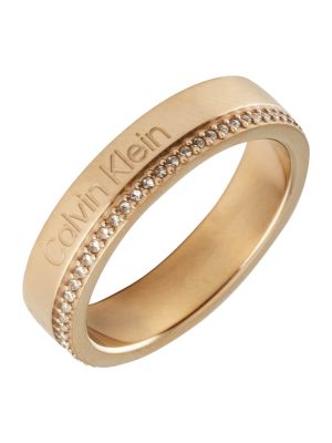 Skaidrus žiedas Calvin Klein auksinė