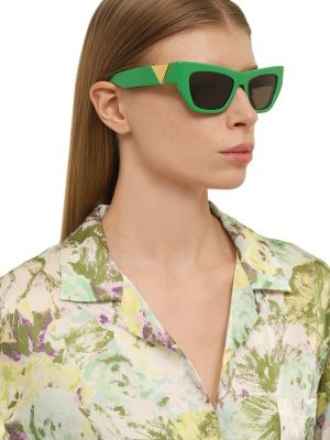 Очки солнцезащитные Bottega Veneta зеленые