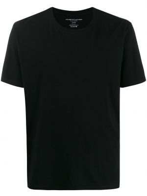 Einfarbige t-shirt mit rundem ausschnitt Majestic Filatures schwarz