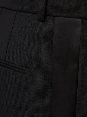 Vlněné rovné kalhoty Wardrobe.nyc černé